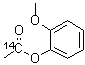 structure of CAS# 15212-03-0, 邻甲氧基苯酚乙酸酯-1-<sup>14</sup>C