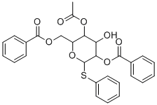 structure of CAS# 152488-28-3, Phenyl 4-O-acetyl-2,6-DI-O-benzoyl-1-thio-beta-thio-beta-D-galactopyranoside