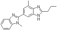 CAS # 152628-02-9, 2-n-Propyl-4-methyl-6-(1-methylbenzimidazole-2-yl)benzimidazole