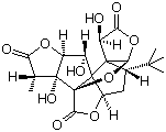 银杏内酯 B分子结构 (CAS 15291-77-7)