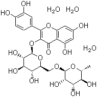 structure of CAS# 153-18-4, Rutin
