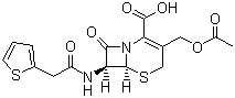 头孢噻吩酸分子结构 (CAS 153-61-7)