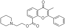 CAS # 15301-69-6, Flavoxate, Piperidinoethyl 3-methyl-2-phenyl-4-oxo-4H-1-benzopyran-8-carboxylate