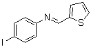 4-碘-N-(2-噻吩基亚甲基)苯胺分子结构 (CAS 15310-76-6)