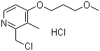 structure of CAS# 153259-31-5, 2-Chloromethyl-3-methyl-4-(3-methoxypropoxy)pyridine hydrochloride