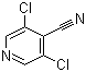structure of CAS# 153463-65-1, 3,5-Dichloro-4-pyridinecarbonitrile