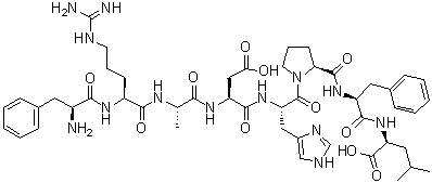 CAS # 153512-29-9, Ovokinin, L-Phenylalanyl-L-arginyl-L-alanyl-L-alpha-aspartyl-L-histidyl-L-prolyl-L-phenylalanyl-L-leucine
