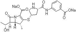 structure of CAS# 153832-38-3, Ertapenem disodium