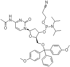 structure of CAS# 154110-40-4, Ac-dC Phosphoramidite