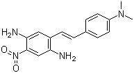 2-[(1E)-2-[4-(二甲氨基)苯基]乙烯基]-5-硝基-1,4-苯二胺分子结构 (CAS 154151-01-6)