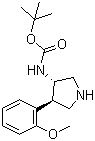 CAS # 154205-97-7, tert-Butyl (3S,4R)-4-(2-methoxyphenyl)pyrrolidin-3-ylcarbamate