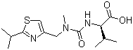 structure of CAS# 154212-61-0, N-[N-甲基-N-[(2-异丙基-4-噻唑基)甲基]氨基羰基]-L-缬氨酸