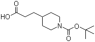 structure of CAS# 154375-43-6, N-Boc-4-piperidinepropionic acid