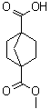 4-(甲氧羰基)双环[2.2.1]庚烷-1-羧酸分子结构 (CAS 15448-77-8)