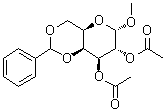 CAS # 15451-81-7, Methyl 4,6-O-(phenylmethylene)-alpha-D-galactopyranoside diacetate, NSC 35901