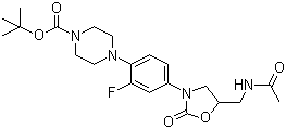 CAS 登录号：154591-03-4, 4-[4-[5-[(乙酰氨基)甲基]-2-氧代-3-恶唑烷基]-2-氟苯基]-1-哌嗪甲酸叔丁酯