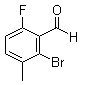 structure of CAS# 154650-16-5, 2-Bromo-6-fluoro-3-methyl-benzaldehyde