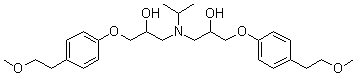 CAS # 154784-36-8, Metoprolol Impurity O, 1,1'-[(1-Methylethyl)imino]bis[3-[4-(2-methoxyethyl)phenoxy]-2-propanol]