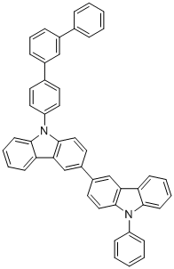 structure of CAS# 1548581-40-3, 9-([1,1':3',1''-Terphenyl]-4-yl)-9'-phenyl-9H,9'H-3,3'-bicarbazole