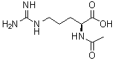N2-乙酰基-L-精氨酸分子结构 (CAS 155-84-0)