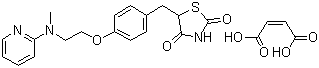 马来酸罗格列酮分子结构 (CAS 155141-29-0)