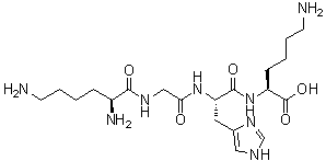 CAS 登录号：155149-79-4, L-赖氨酰甘氨酰-L-组氨酰-L-赖氨酸