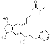 (5Z)-7-[(1R,2R,3R,5S)-3,5-二羟基-2-[(1E,3S)-3-羟基-5-苯基-1-戊烯-1-基]环戊基]-N-甲基-5-庚烯酰胺分子结构 (CAS 155206-01-2)