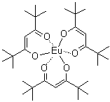 CAS # 15522-71-1, Europium tris(2,2,6,6-tetramethyl-3,5-heptanedionate), Europium(III) 2,2,6,6-tetramethylheptane-3,5-dione, NSC 147451, Tris(2,2,6,6-tetramethyl-3,5-heptanedionato)europium, Tris(dipivalomethanato)europium, Tris(dipivaloylmethanato)europium