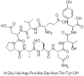 CAS # 155280-16-3, L-alpha-Glutamyl-L-valyl-L-alpha-aspartyl-L-prolyl-L-alanyl-L-seryl-L-asparaginyl-L-threonyl-L-tyrosine
