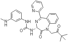 CAS 登录号：155488-25-8, N-[(3R)-1-(3,3-二甲基-2-氧代丁基)-2,3-二氢-2-氧代-5-(2-吡啶基)-1H-1,4-苯并二氮杂卓-3-基]-N'-[3-(甲基氨基)苯基]脲