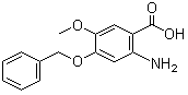 structure of CAS# 155666-33-4, 2-Amino-5-methoxy-4-(phenylmethoxy)-benzoic acid