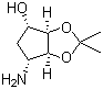 structure of CAS# 155899-66-4, (3aR,4S,6R,6aS)-6-Aminotetrahydro-2,2-dimethyl-4H-cyclopenta-1,3-dioxol-4-ol