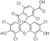 structure of CAS# 155911-16-3, 6-Carboxy-2',4,4',5',7,7'-hexachlorofluorescein