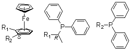 structure of CAS# 155941-31-4, (1S)-1-(Diphenylphosphino)-2-[(1R)-1-(diphenylphosphino)ethyl]ferrocene