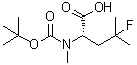 CAS 登录号：156047-44-8, N-[叔丁氧羰基]-4-氟-N-甲基-L-亮氨酸