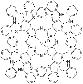 CAS 登录号：156158-64-4, 八(苯胺基)八(苯硫基)酞菁氧钒