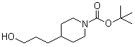 structure of CAS# 156185-63-6, 3-(N-Boc-piperidin-4-yl)propanol