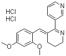 structure of CAS# 156223-05-1, (3E)-3-[(2,4-二甲氧基苯基)亚甲基]-3,4,5,6-四氢-2,3'-联吡啶二盐酸盐
