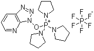 structure of CAS# 156311-83-0, (3-Hydroxy-3H-1,2,3-triazolo[4,5-b]pyridinato-O)tri-1-pyrrolidinylphosphonium hexafluorophosphate
