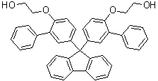CAS # 156326-38-4, 9,9-Bis[4-(2-hydroxyethoxy)-3-phenylphenyl]fluorene, 2,2'-[9H-Fluoren-9-ylidenebis([1,1'-biphenyl]-5,2-diyloxy)]bis[ethanol], BOPPEF