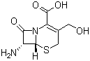 CAS # 15690-38-7, Deacetyl-7-aminocephalosporanic acid, (6R,7R)-7-Amino-3-hydroxymethylceph-3-em-4-carboxylic acid, 3-Hydroxymethyl-7-aminoceph-3-em-4-carboxylic acid, 7-Amino-3-hydroxymethyl-3-cephem-4-carboxylic acid, 7-Amino-deacetylcephalosporanic acid