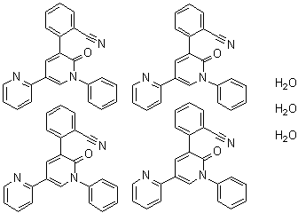 CAS # 1571982-04-1, Perampanel hydrate (4:3), 2-(1',6'-Dihydro-6'-oxo-1'-phenyl[2,3'-bipyridin]-5'-yl)benzonitrile hydrate (4:3)