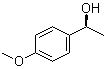 CAS # 1572-97-0, (S)-1-(4-Methoxyphenyl)ethanol, (1S)-1-(4-Methoxyphenyl)ethanol, (S)-(-)-1-(p-Methoxyphenyl)ethanol, (S)-1-(4-Methoxyphenyl)-1-ethanol, (-)-1-(p-Methoxyphenyl)ethanol, (S)-1-(p-Methoxyphenyl)ethanol, (S)-4-Methoxy-alpha-methylbenzyl alcohol, (alphaS)-4-Methoxy-alpha-methylbenzenemethanol