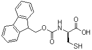 structure of CAS# 157355-80-1, N-[(9H-Fluoren-9-ylmethoxy)carbonyl]-D-cysteine