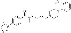 structure of CAS# 1580000-17-4, N-[4-[4-(2-Methoxyphenyl)-1-piperazinyl]butyl]-4-(4-thiazolyl)benzamide