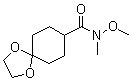 N-甲氧基-N-甲基-1,4-二氧杂螺[4.5]癸烷-8-甲酰胺分子结构 (CAS 158243-48-2)