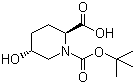 (2S-反式)-5-羟基-1,2-哌啶二甲酸 1-叔丁酯分子结构 (CAS 158574-77-7)