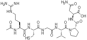 structure of CAS# 158841-76-0, N2-Acetyl-L-arginyl-L-cysteinylglycyl-L-valyl-L-prolyl-L-alpha-asparagine