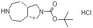 structure of CAS# 1588507-46-3, (3aR,8aS)-rel-Octahydropyrrolo[3,4-d]azepine-2(1H)-carboxylic acid 1,1-dimethylethyl ester hydrochloride (1:1)