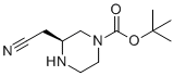 (S)-tert-Butyl 3-(cyanomethyl)piperazine-1-carboxylate molecular structure (CAS 1589082-06-3)
